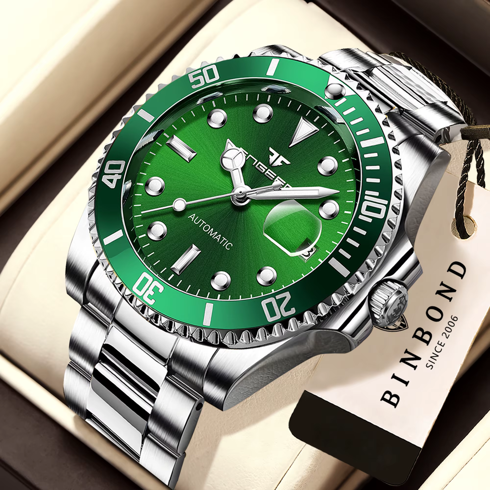 Montres mécaniques de luxe BINBOND pour hommes