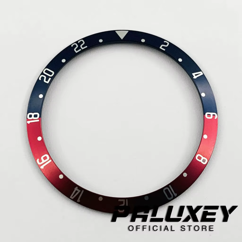 Insert de lunette de montre noir en céramique/aluminium
