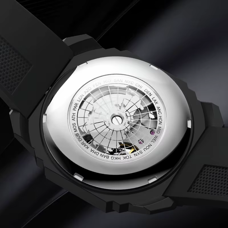 Montre automatique de conception de chasse pour hommes