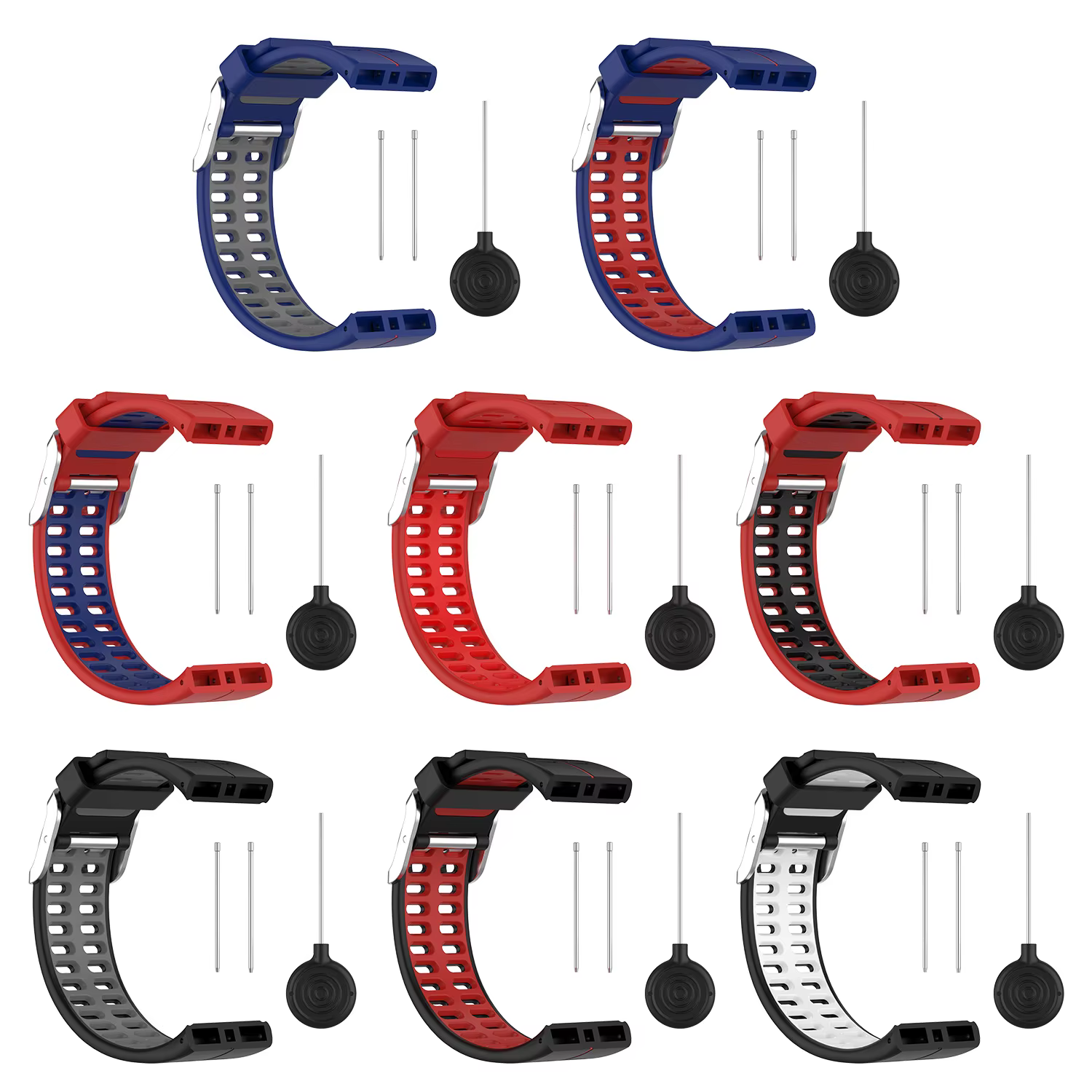 Bracelet de montre en silicone de remplacement pour Polar V800 GPS