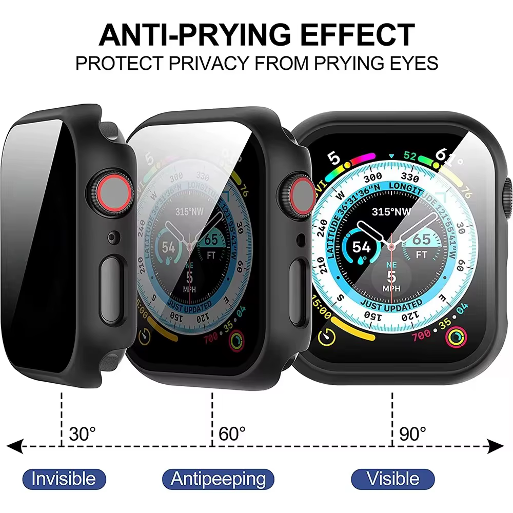 Verre de confidentialité + étui pour Apple Watch 10