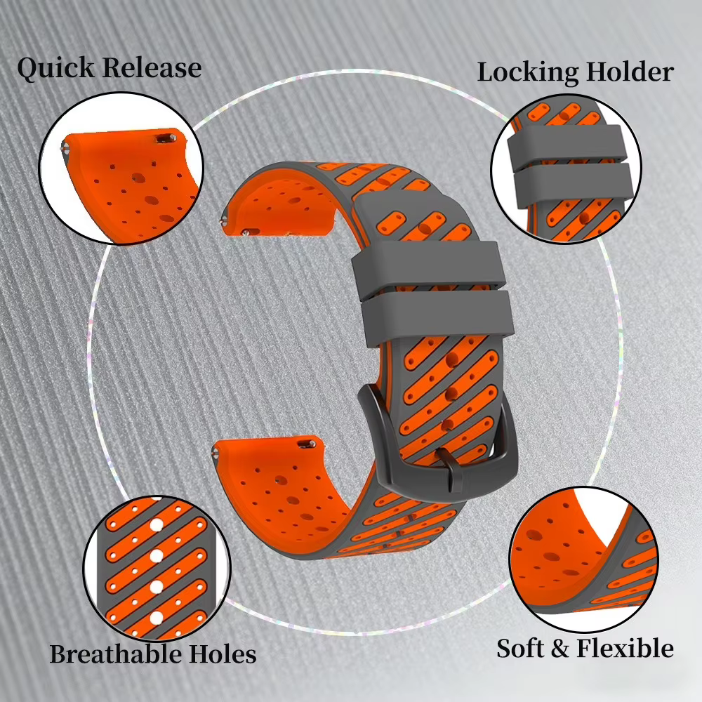 24mm Bracelet de montre en Silicone pour COROS APEX 4 46mm