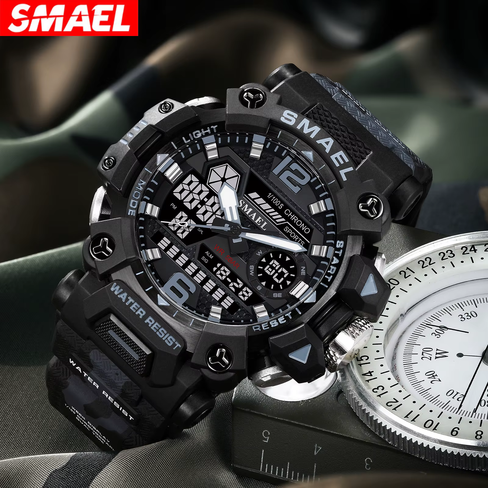 Montres militaires étanches à 50m pour hommes