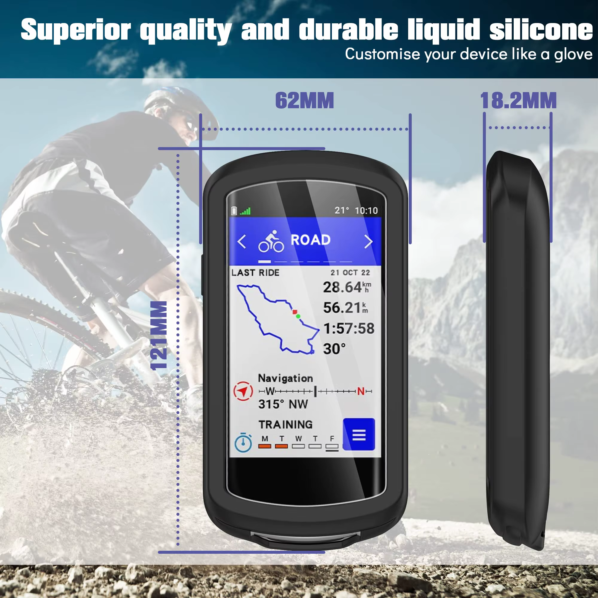 2 pièces verre trempé + étui pour Garmin Edge 1040 protecteur d'écran Film anti-rayures et housse de protection en Silicone souple accessoires