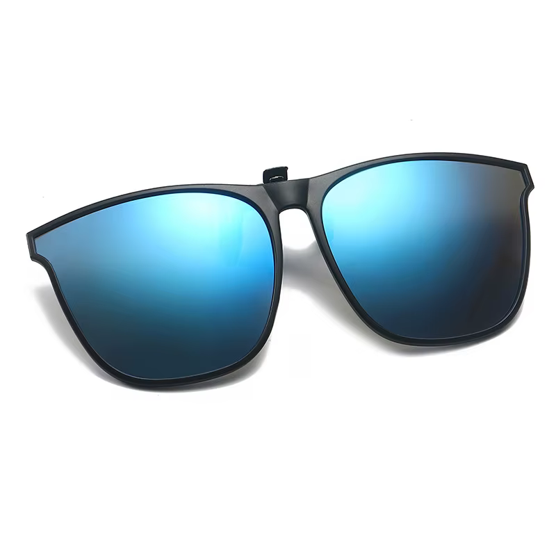 Lunettes de soleil polarisées à Clip pour hommes, pour conducteur de voiture, UV400, Anti-éblouissement, carrées Vintage