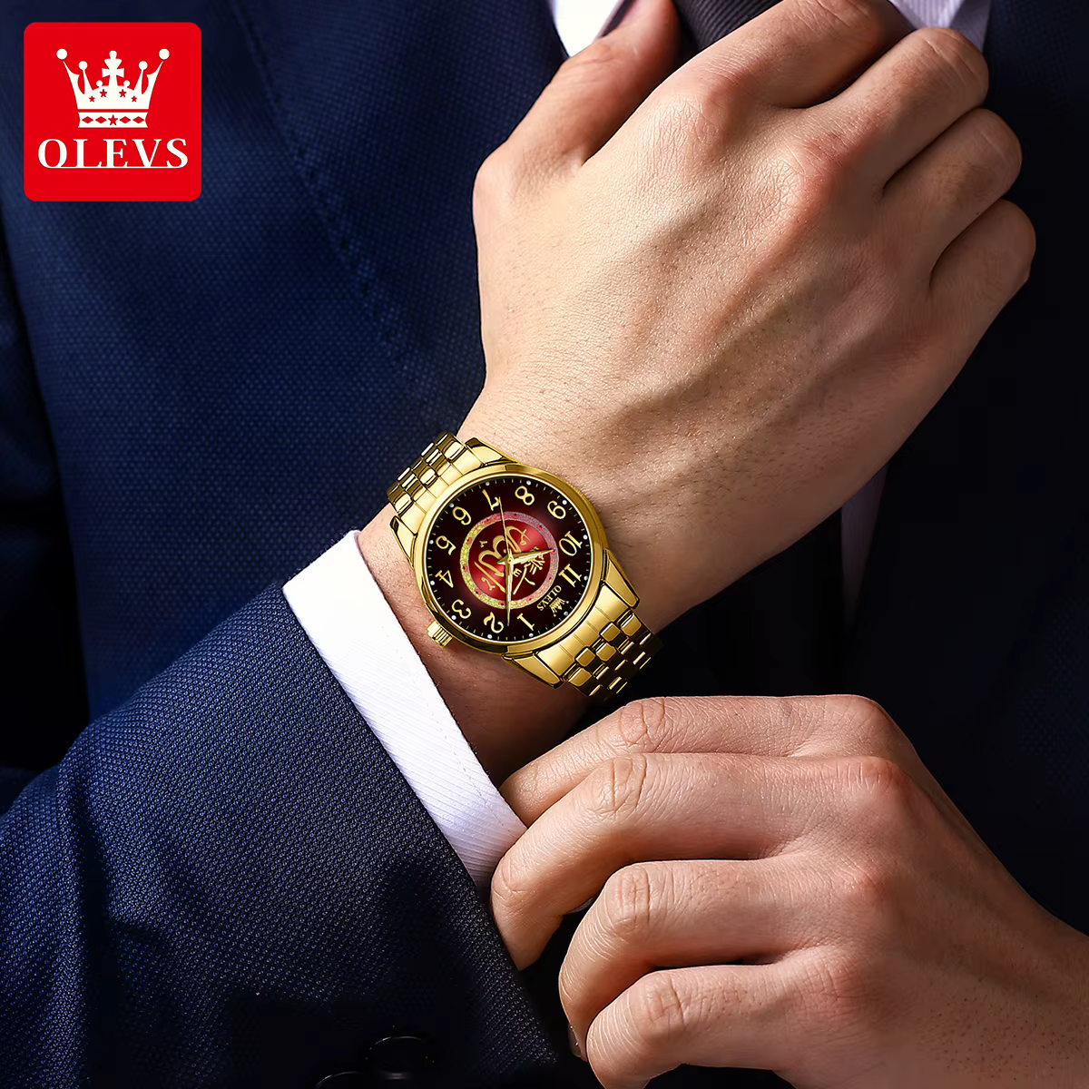 Montre à quartz étanche en acier inoxydable pour homme
