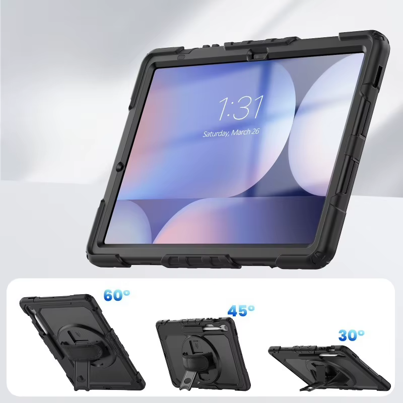 Étui à dragonne pour tablette Apple iPad Pro 12.9 pouces 2018 2018 2022 2021, housse de support robuste, étui blindé antichoc