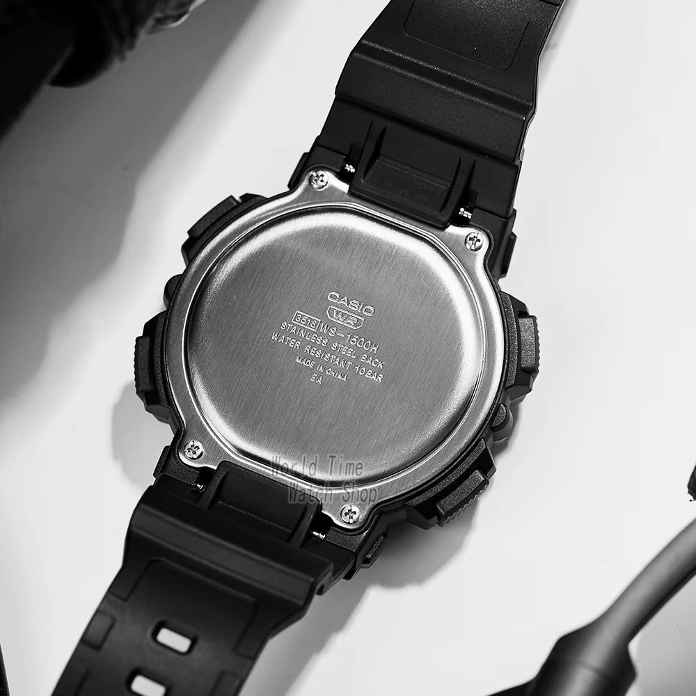 Casio montre numérique à grand cadran pour hommes 10 ans d'autonomie de la batterie 100M étanche Sport