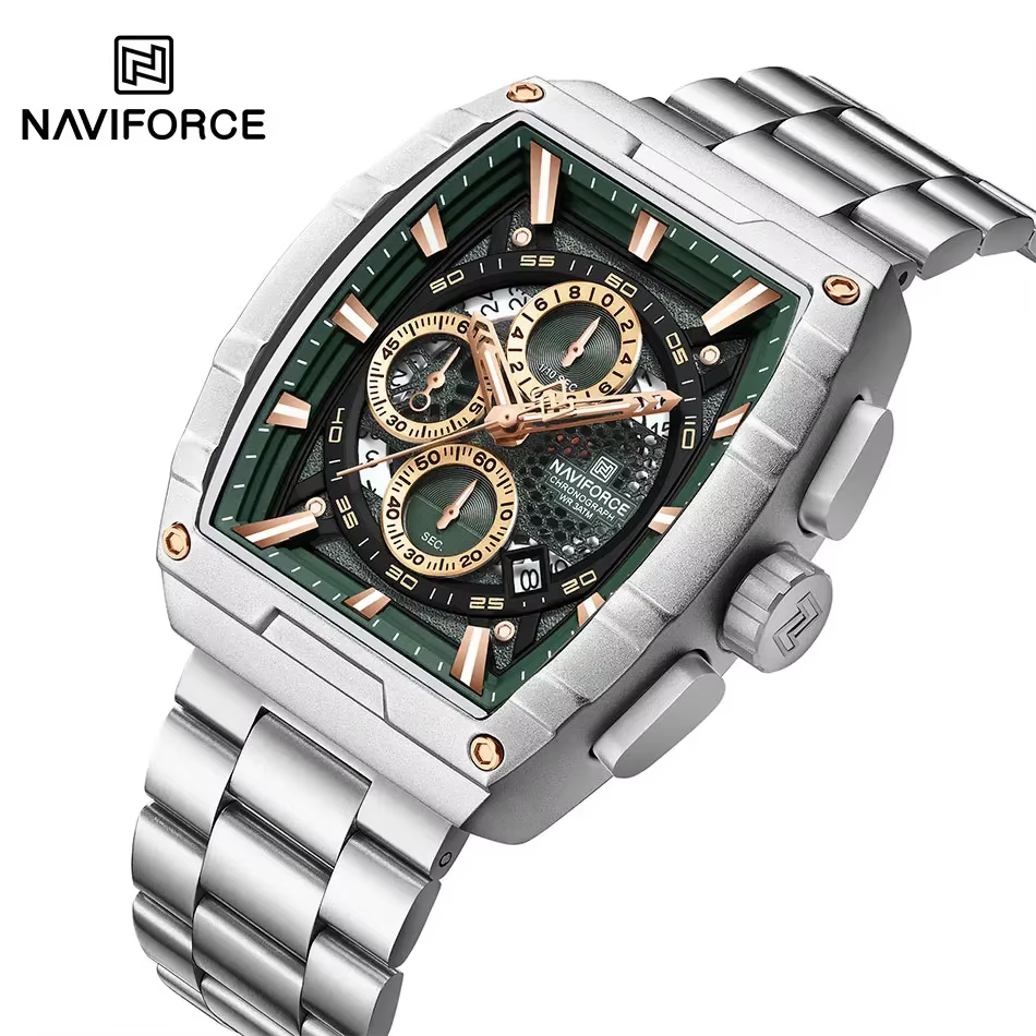 Montre-bracelet à quartz Tonneau pour homme