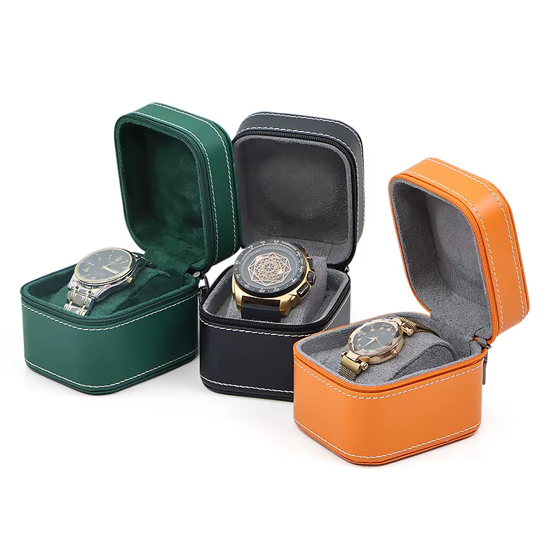 Boîtier de montre unique en cuir