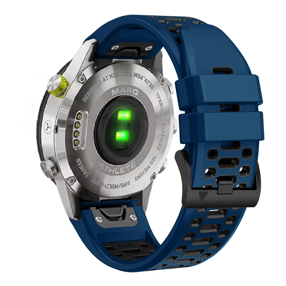 Nouveau bracelet de montre respirant bicolore Sport pour Garmin Fenix 7X 7 Pro 6X 6 Pro 5 5X Plus/Epix Pro 2 47 51