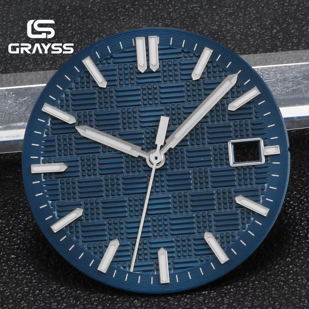 Cadran de montre stérile 31 mm bleu glace/vert/noir