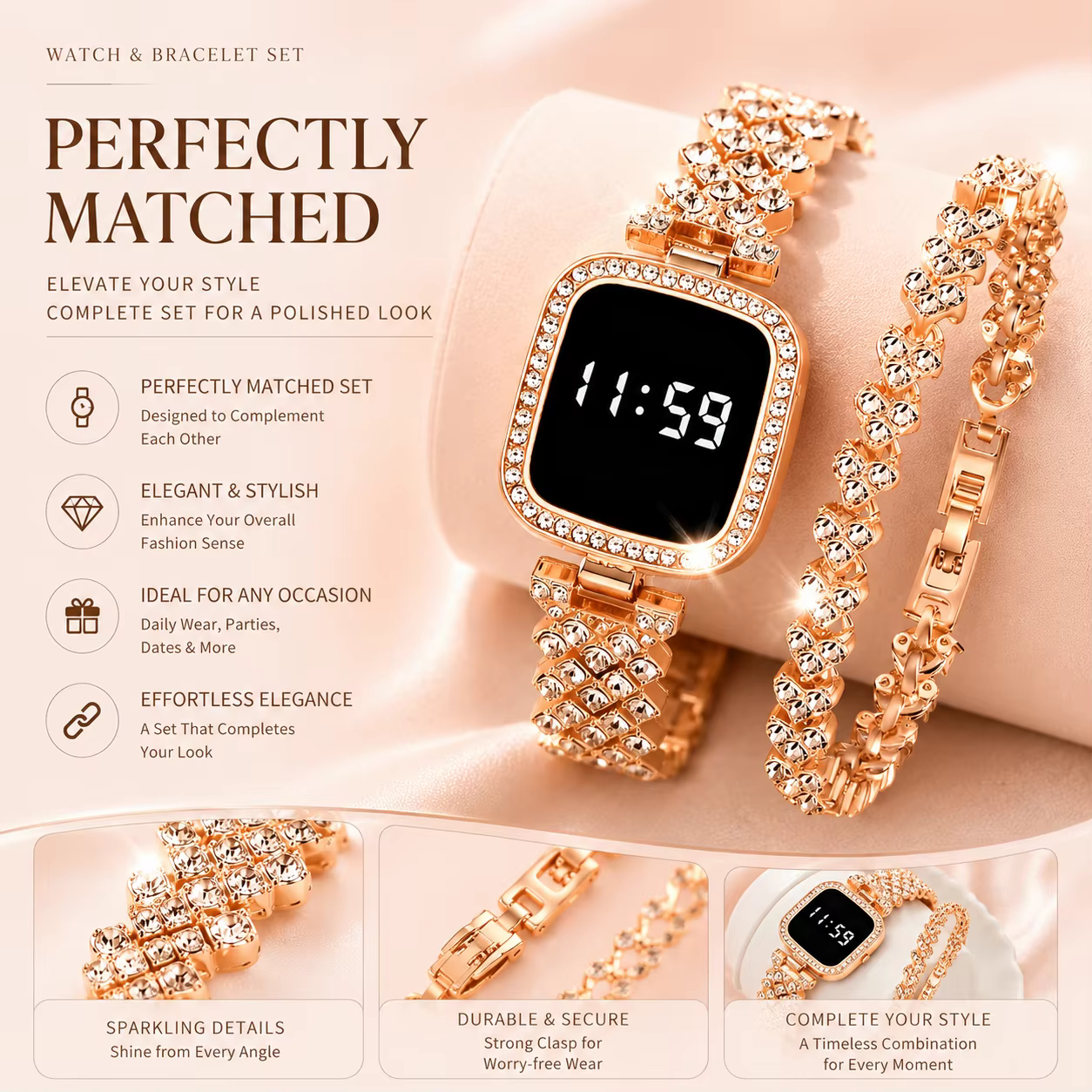 Nouvelle montre numérique avec bracelet offert