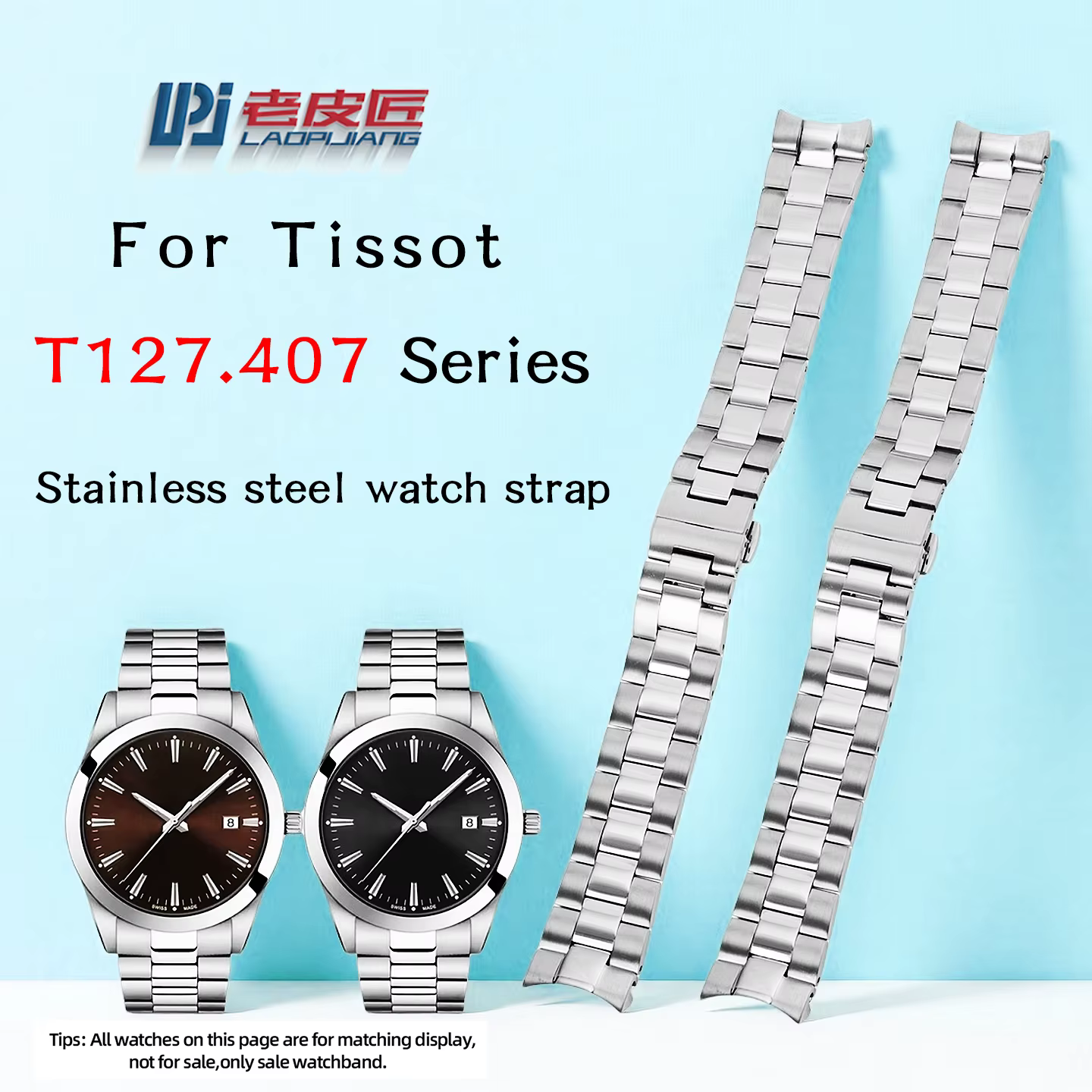 Pour TISSOT 1853 Gentleman série T127.407 T127.410 Bracelet de montre en acier inoxydable T127