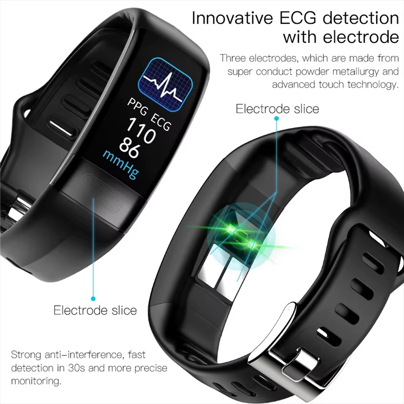 Montre connectée ECG + PPG pour hommes et femmes