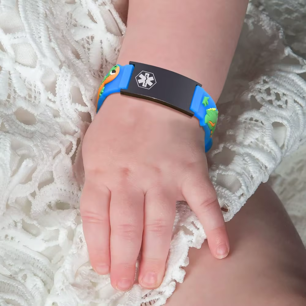 ID de code QR médical personnalisé pour bracelets pour enfants