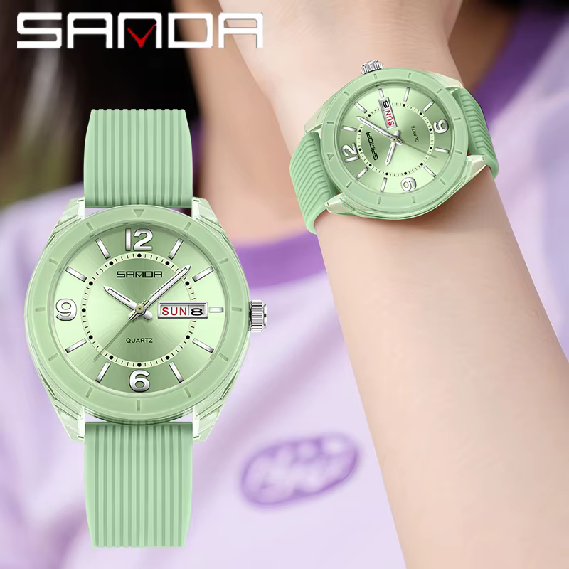SANDA nouvelle montre à Quartz pour femmes étanche Auto Date semaine élégant luxe dames