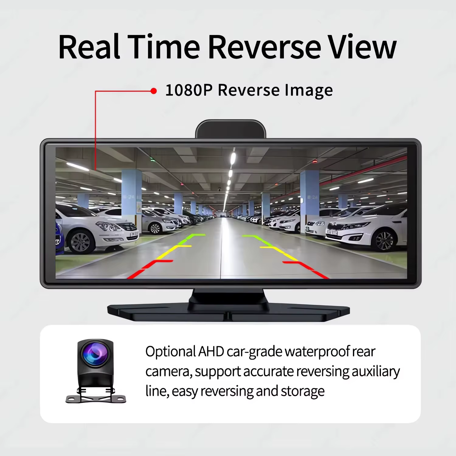 Caméra embarquée 4K 2160P avec Carplay, Android Auto, GPS, WIFI 5G, FM, BT, double objectif, caméra de tableau de bord, caméra de camion, enregistreur de conduite