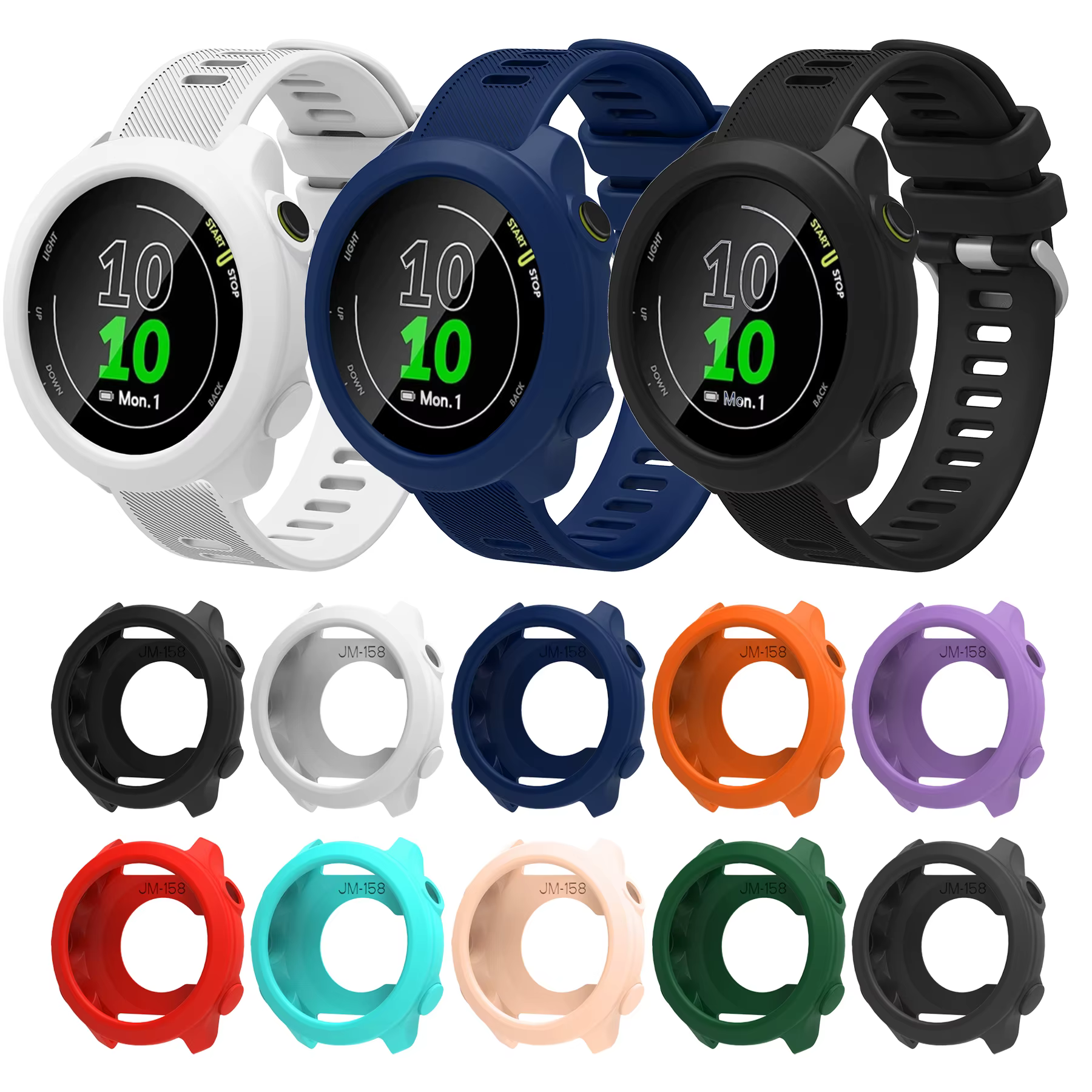 Bracelet en Silicone pour Garmin Forerunner 158 55
