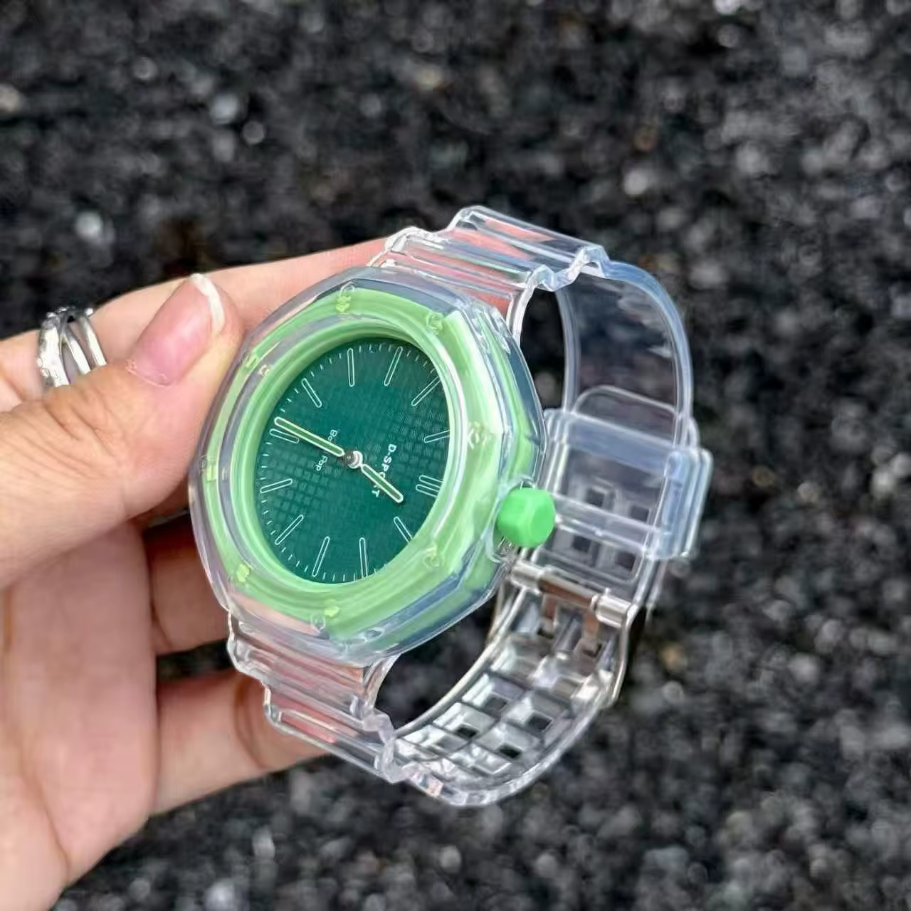 Bracelet de montre transparent pour Swatch X AP Royal Pop