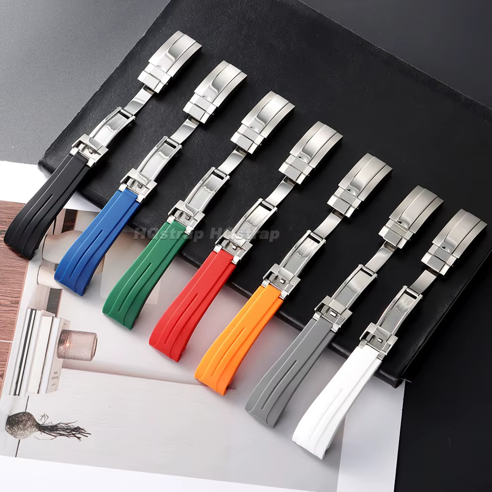 Bracelet en caoutchouc à extrémité incurvée