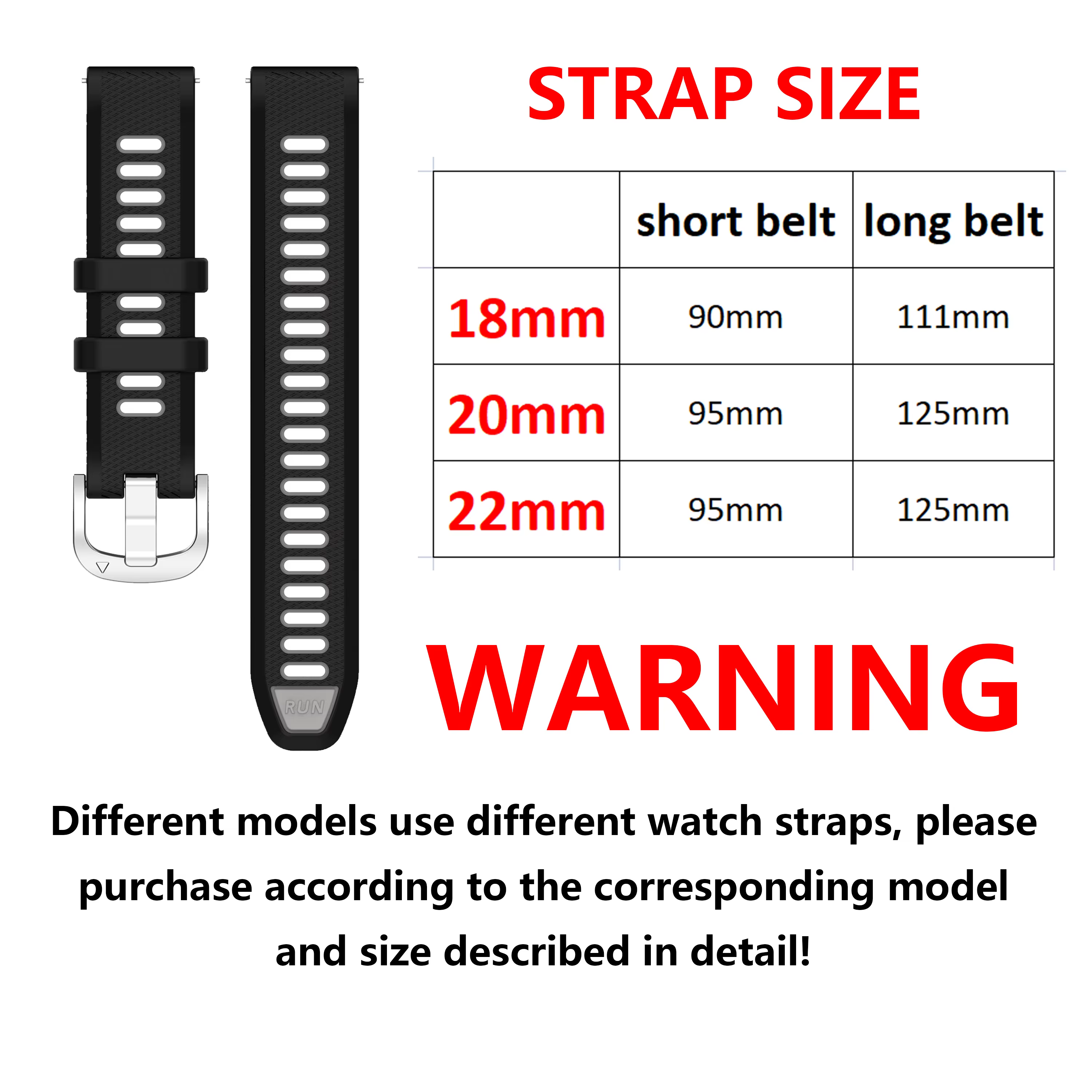 Bracelet de montre à boucle pour Garmin Forerunner