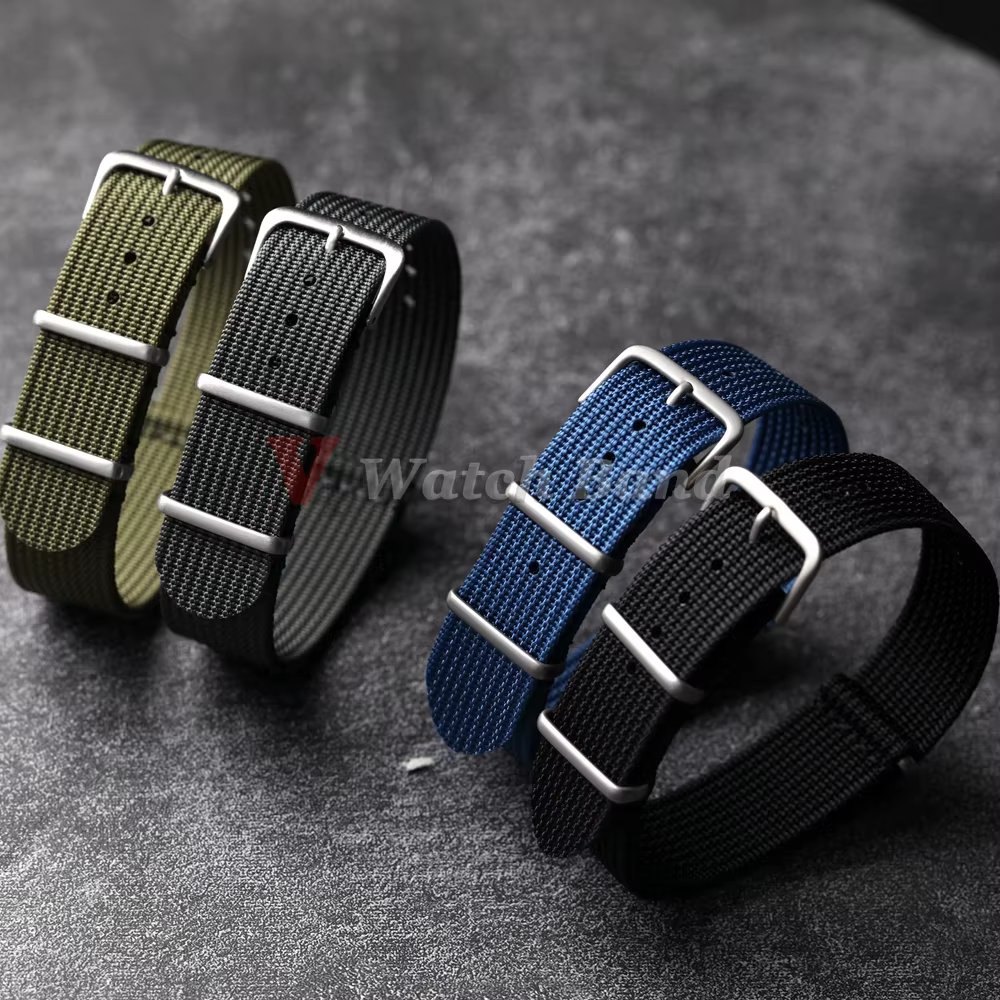 Nouveau bracelet de montre en Nylon nervuré