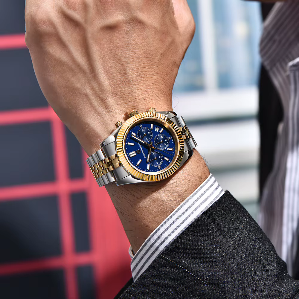 PAGANI DESIGN 2025 nouveau VD53 montre à quartz de luxe pour hommes 40MM en acier inoxydable saphir étanche 50m lumineux C3 relojes para hombre