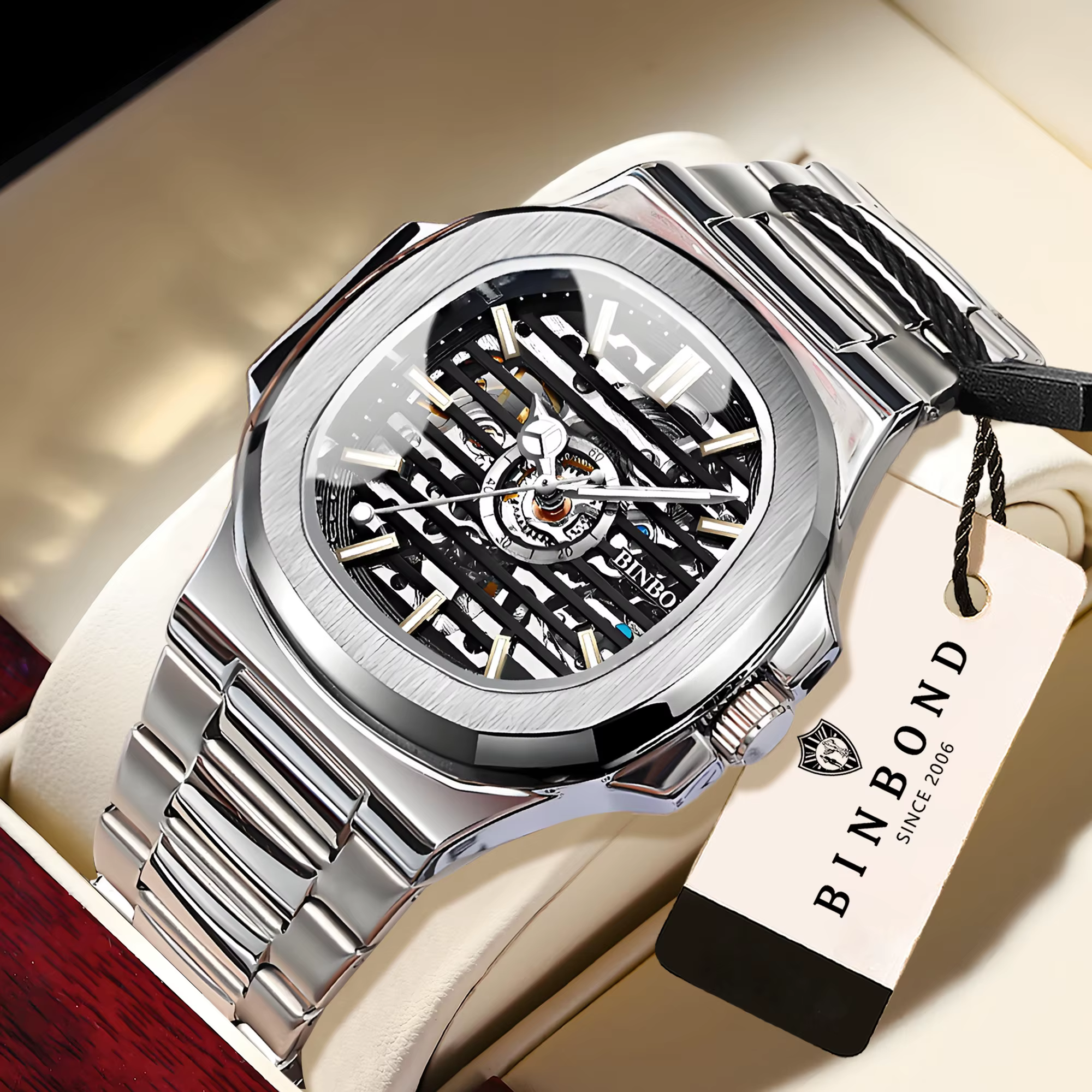 Montre automatique pour homme BINBOND