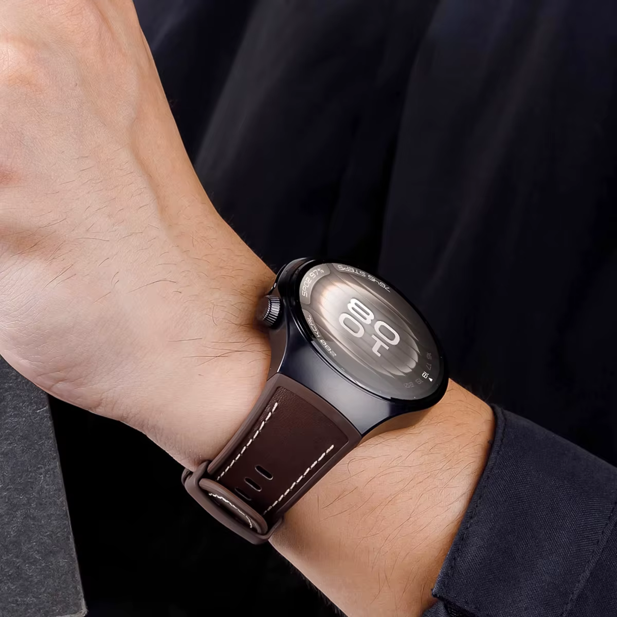 Bracelet en cuir de luxe pour Huawei Watch 5