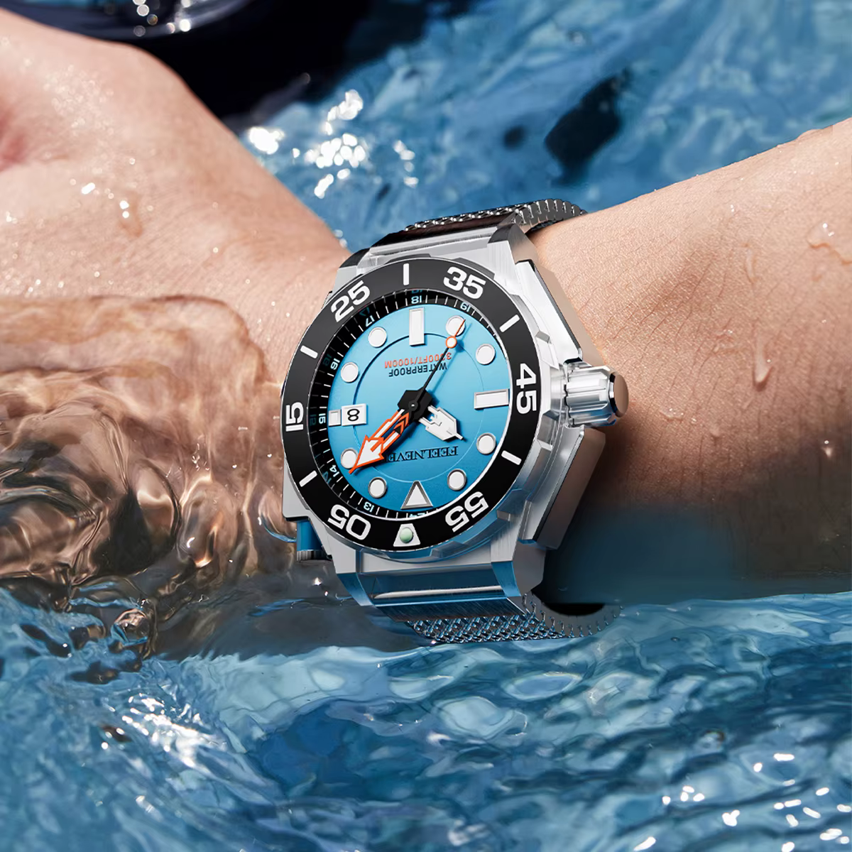 Nouvelle marque de luxe hommes montre 1000m étanche BGW9 Super lumineux relogios masculinos montres mécaniques