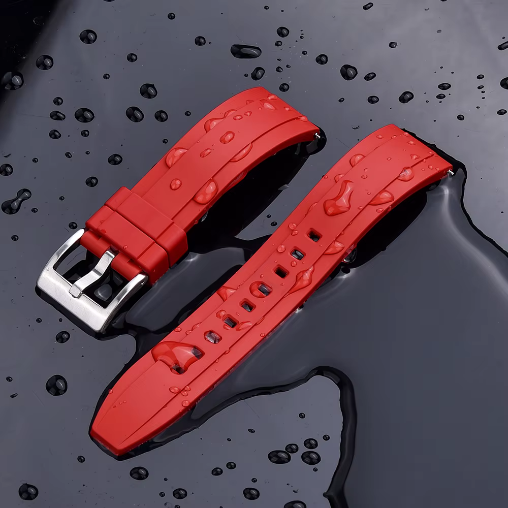 TONJETT bracelet de montre en caoutchouc vulcanisé FKM 18-19-20mm 21mm 22mm 23-24mm bracelets
