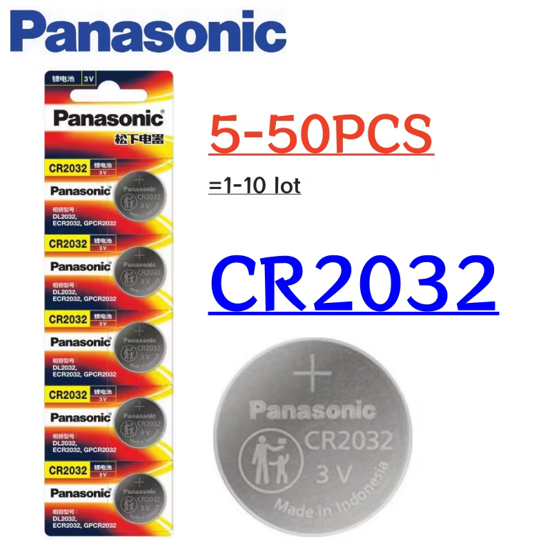 5-50 pièces d'origine PANASONIC CR2032 CR 2032 3V batterie au Lithium pour montre calculatrice horloge télécommande