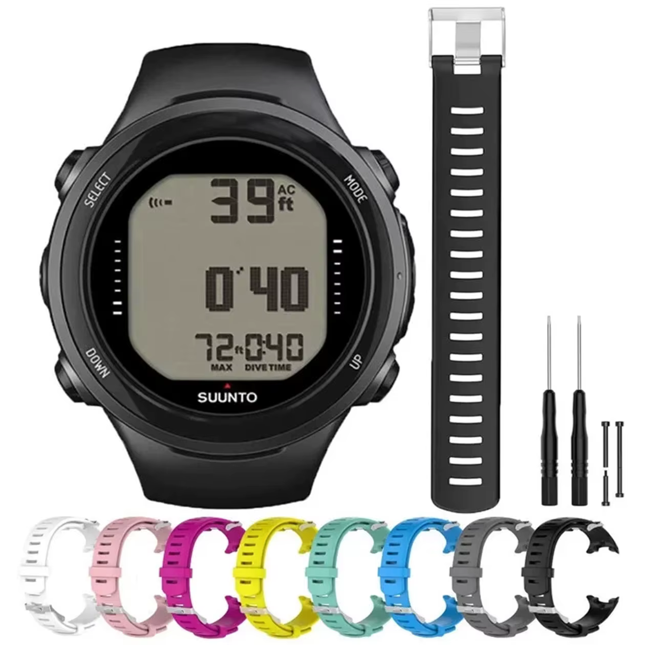 Bracelet de montre en Silicone pour SUUNTO D4 D4i