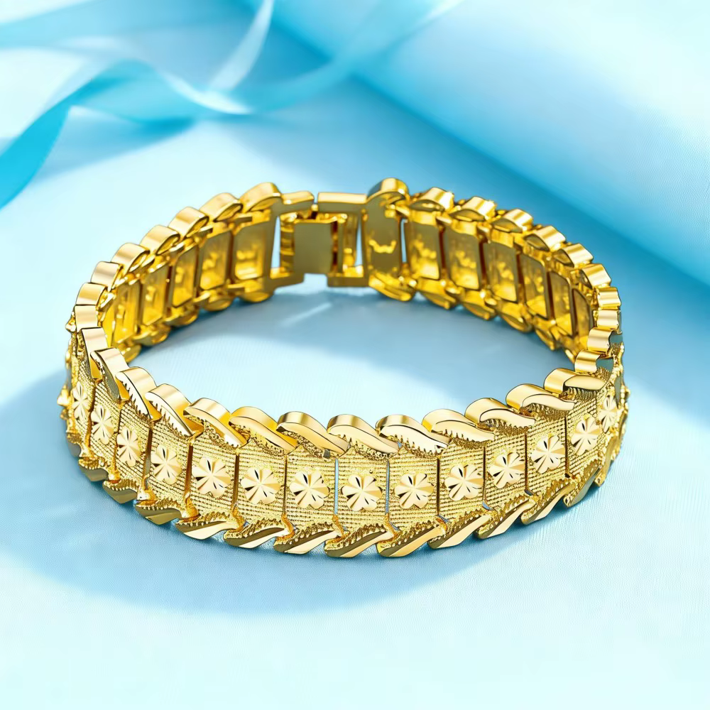 Bracelet Noble Original en argent sterling 925, couleur or 18 carats, joli bracelet pour femmes et hommes, bijoux de créateur de mode, pour fête et mariage