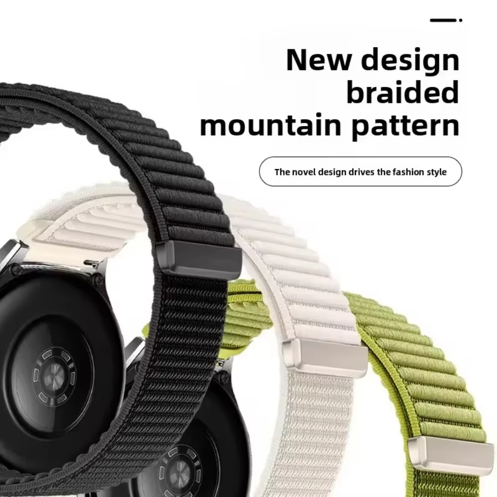 Bandes en nylon pour TicWatch Pro 5, bracelet élastique en nylon velcro souple