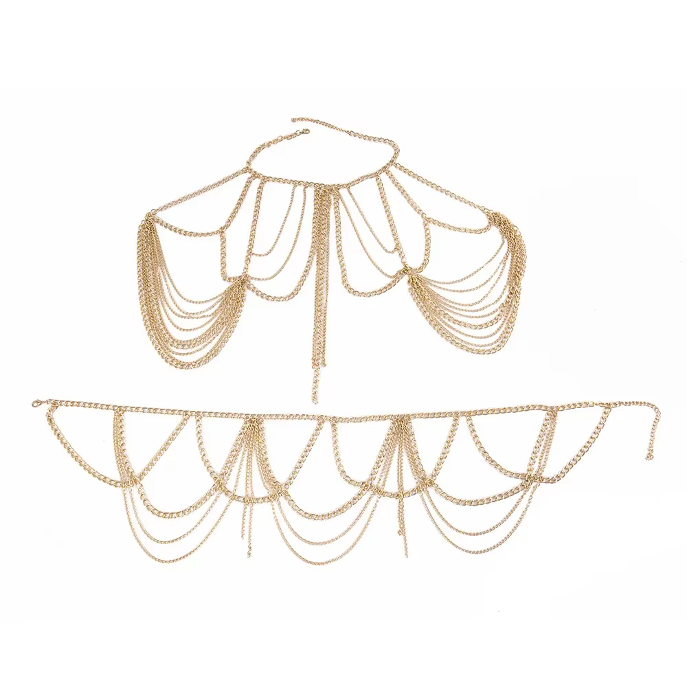 Chaîne de corps de plage pour Bikini, Sexy, accessoire personnalisé à la mode pour femmes, collier de bijoux tendance d'été