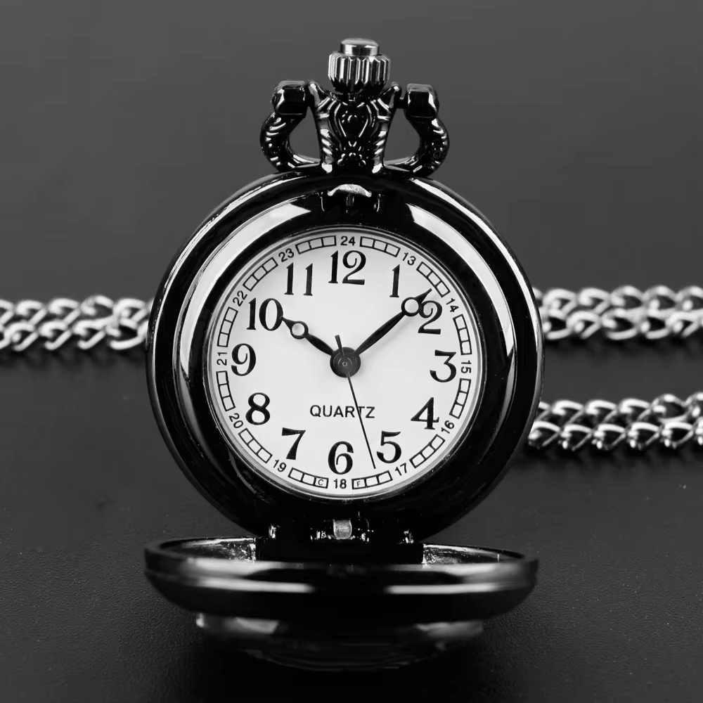 Montre de poche à dôme en verre Jujutsu Kaisen – Noyau à quartz + chaîne durable