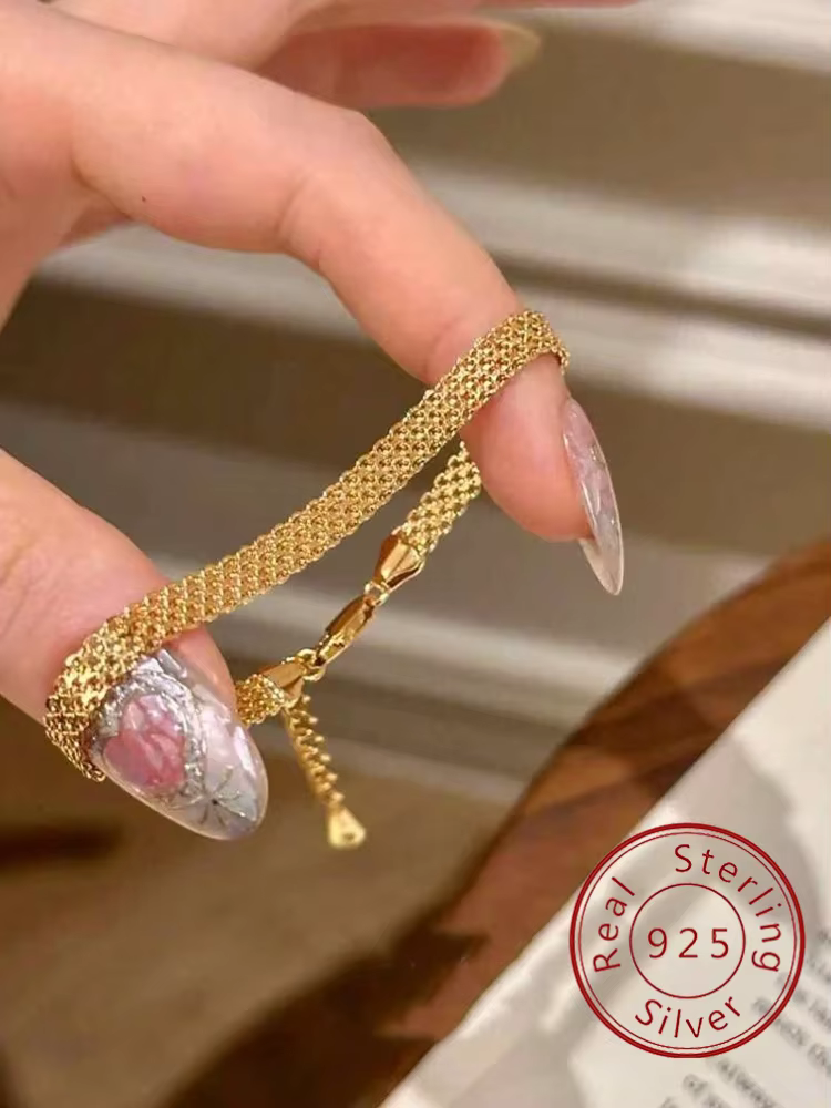 Bracelet en argent Sterling 925 avec ruban de simplicité personnalisé pour femmes, bijoux fins personnalisés de haute qualité pour fête d'anniversaire