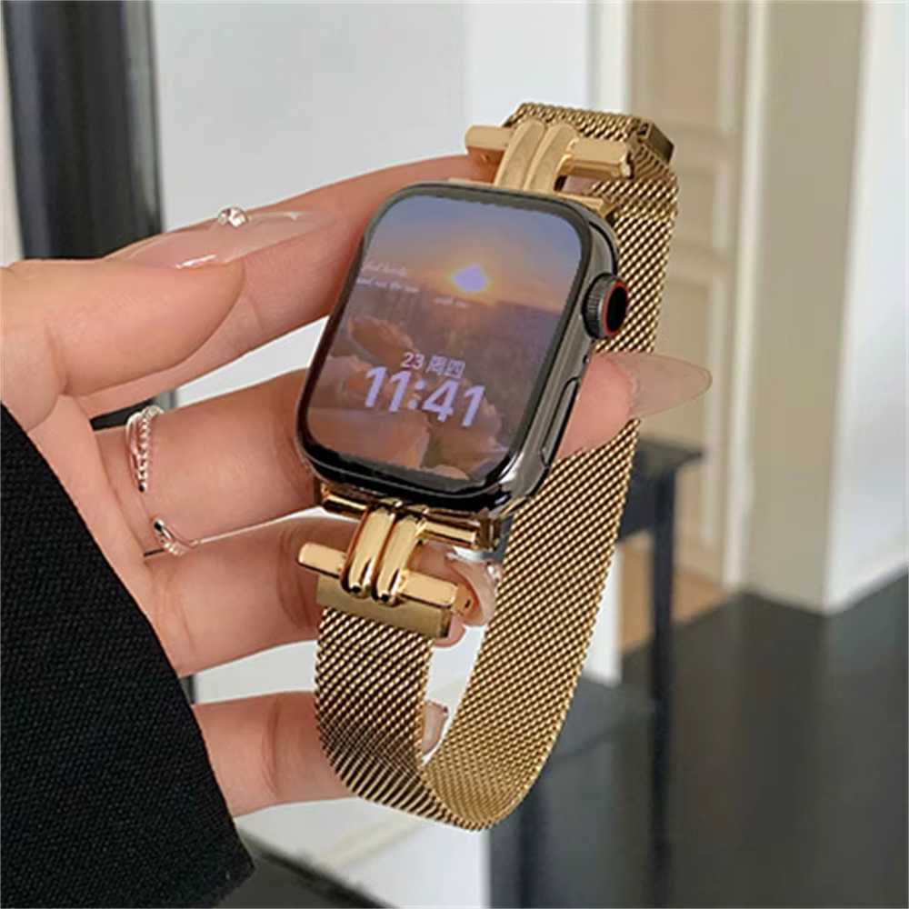 Bracelet femme imprimé léopard pour iWatch 38 42 41mm pour Bracelet de montre Apple série 8 Ultra SE 7 6 5 40 44 45mm Bracelet en acier inoxydable