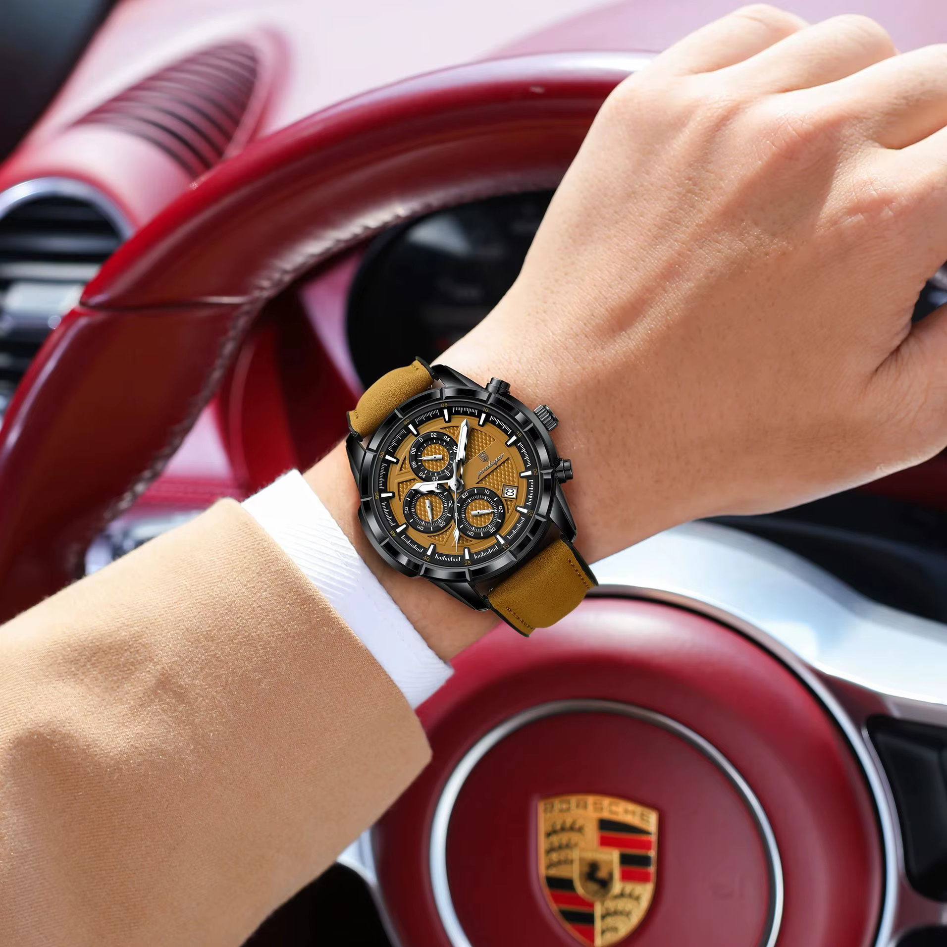 Montre-bracelet vintage pour homme POEDAGAR
