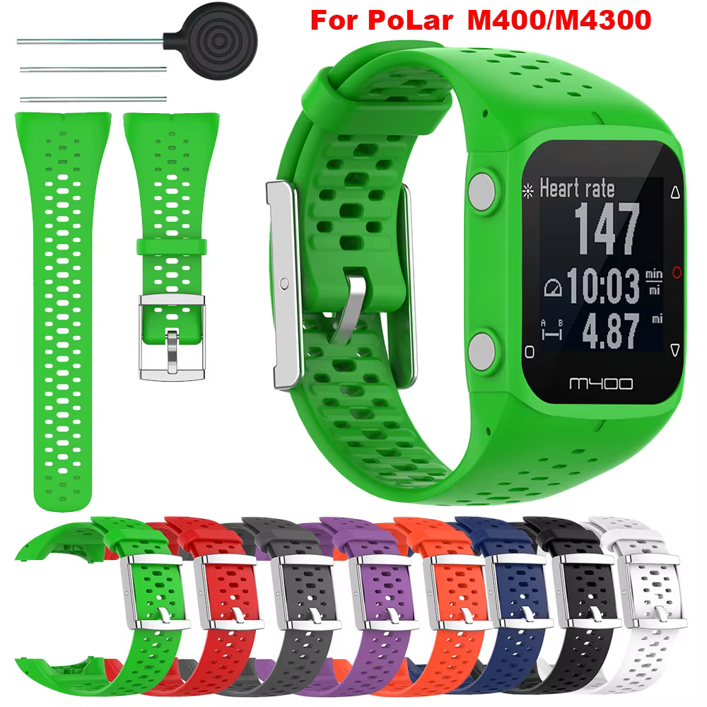 Pour Polar M400 M430 GPS course M 400 300 Bracelet en Silicone souple respirant