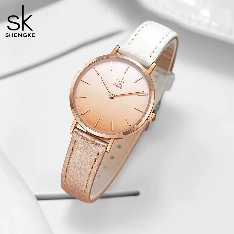Shengke Simple mode montre pour femme haut de gamme