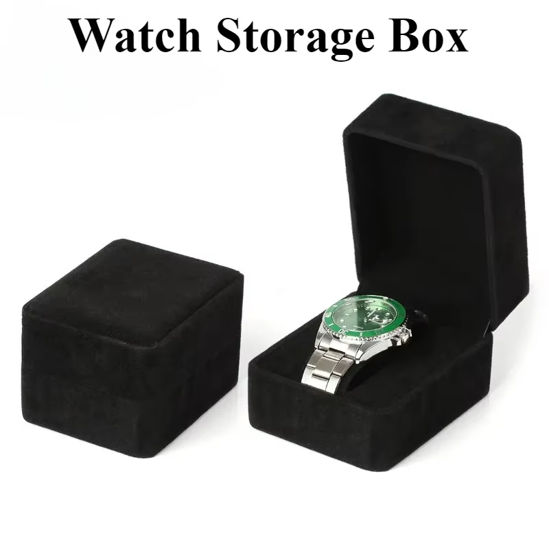 Boîte de montre en velours à coins ronds pour montre connectée