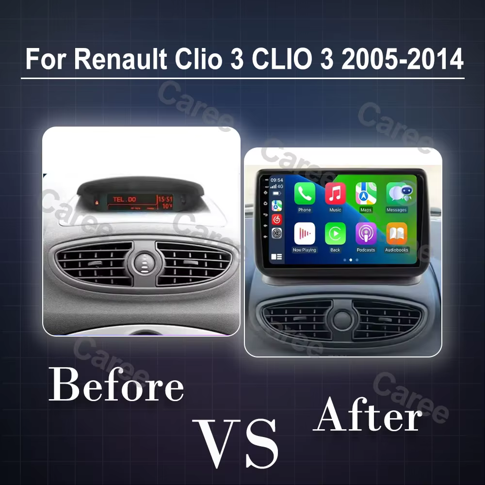 Android 16 QLED pour Renault Clio 3 CLIO 3 2005-2014 WIFI + 4G autoradio Navigation GPS Auto Carplay stéréo lecteur vidéo 360 caméra
