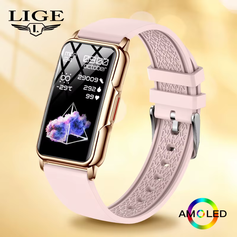LIGE podomètre Bluetooth appel montre intelligente musique Fitness sport Bracelet sang oxygène moniteur de sommeil 1.47 pouces Smartwatch dame