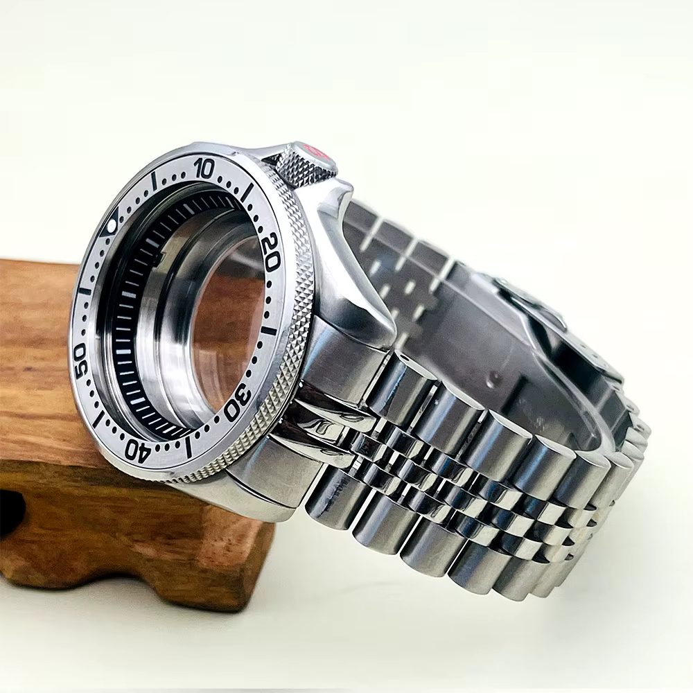 Mod SKX007 boîtier de montre et Kit de bracelet adapté pour Seiko NH34 NH35 NH36 couronne de mouvement à 3.0