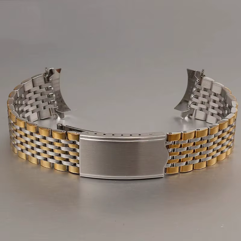 Bracelet de montre à extrémité incurvée pour Omega Seamaster Speedmaster DeVille