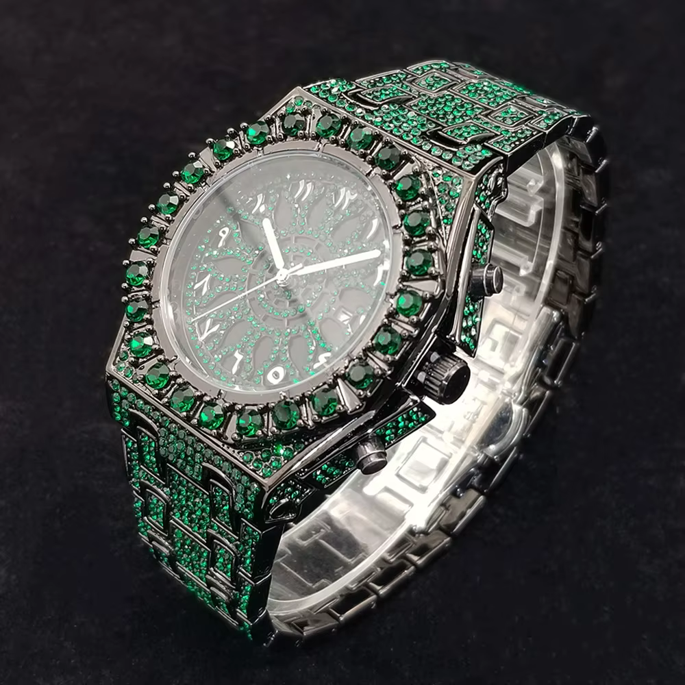Montre en diamant pour hommes