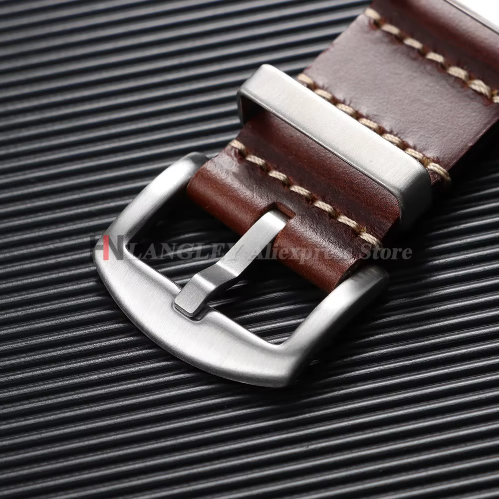 Bracelet de montre en cuir véritable 18mm 20mm 22mm 24mm pour Smartwatch